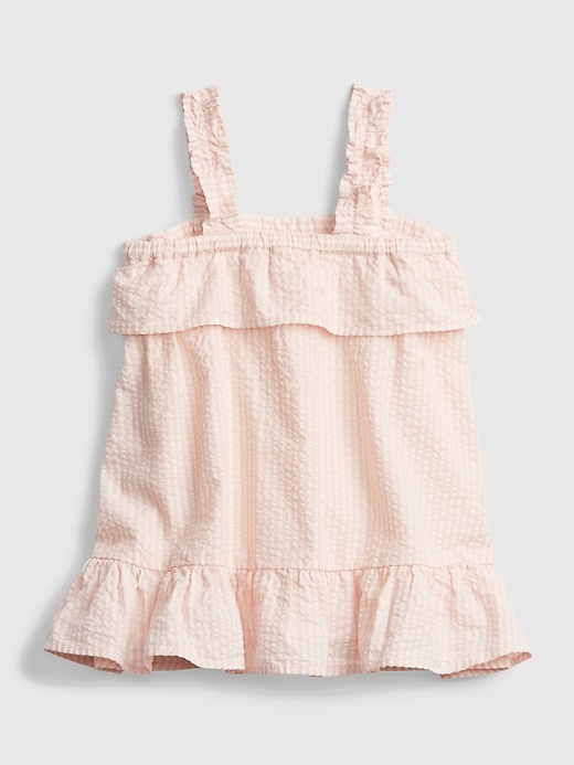 2 of 8 showing, with the color pure pink of product Baby Seersucker Dress