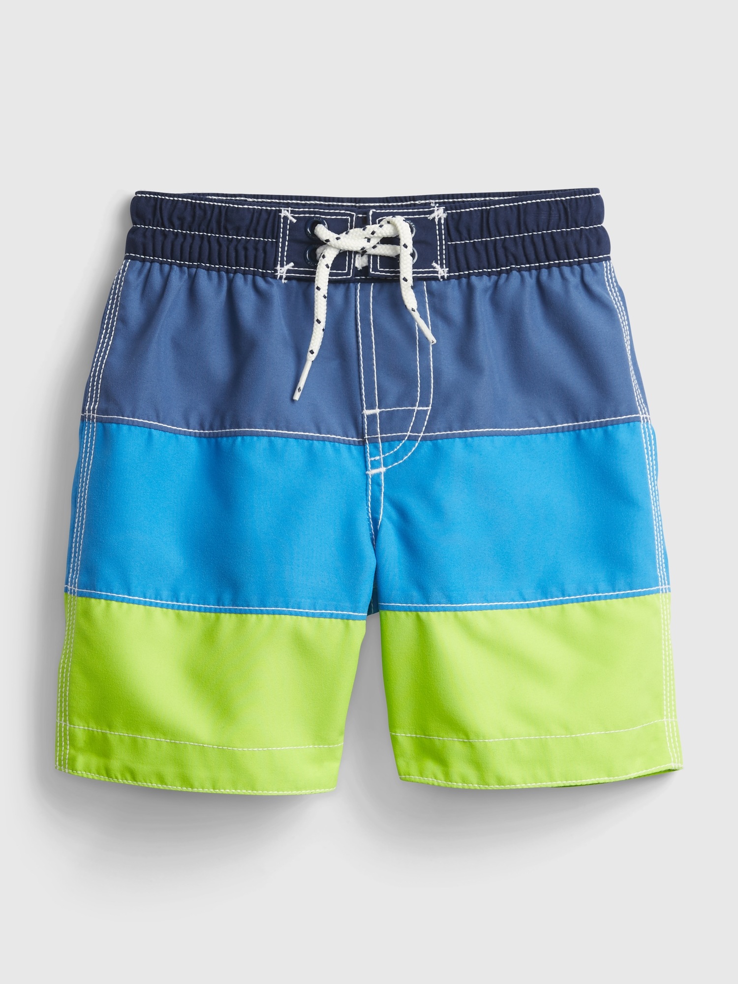 Toddler 100% Recycled Polyester Colorblock Swim Trunks | Gap