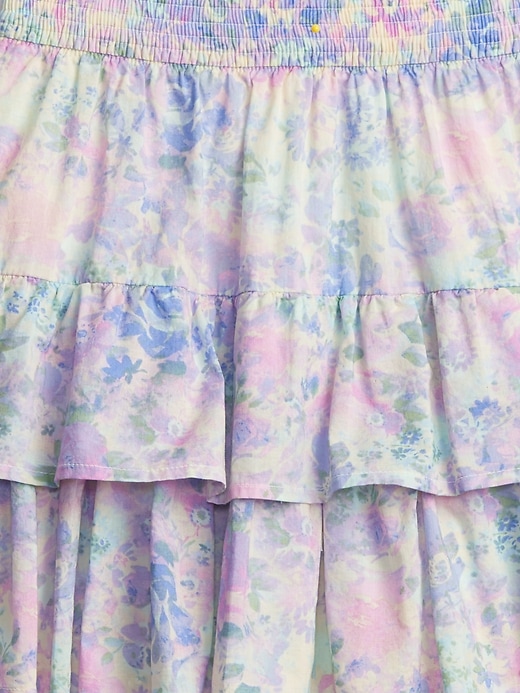 Image number 3 showing, Kids Tiered Watercolor Skirt