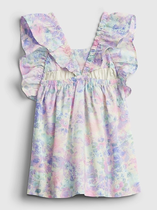 2 of 8 showing, with the color purple rose of product Baby Floral Flutter Dress