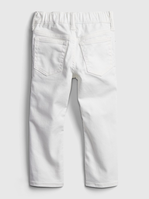 Image number 2 showing, Toddler Elasticized Pull-On Slim Taper Jeans with Stretch