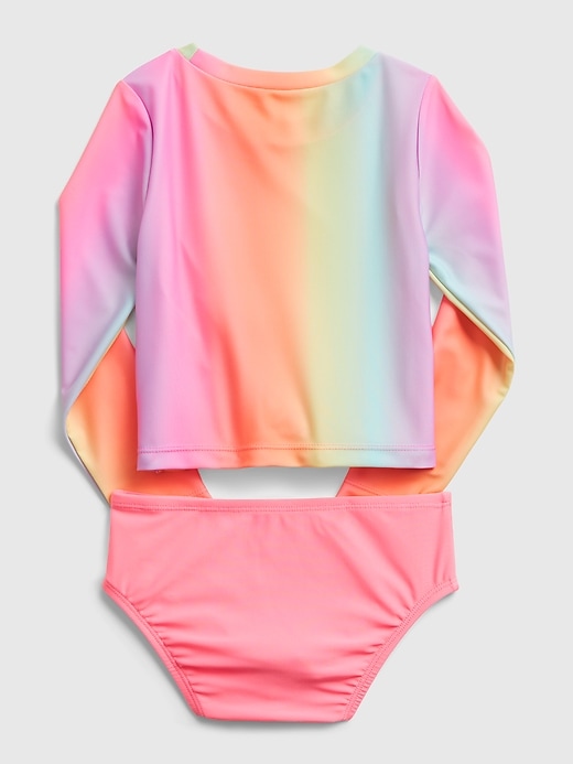 Image number 2 showing, Toddler Recycled Two-Piece Swim Rash Guard