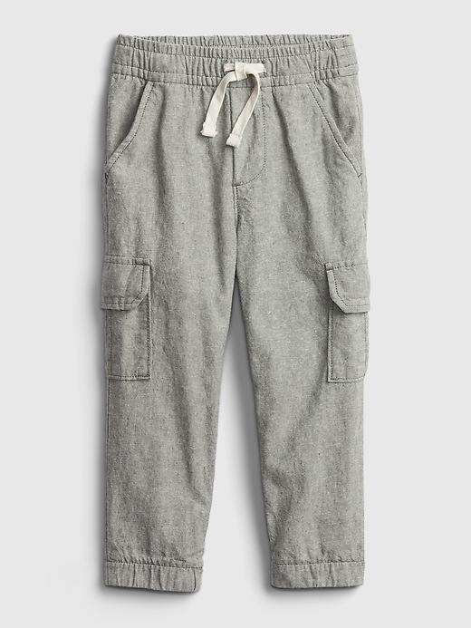 1 of 8 showing, with the color green of product Toddler Pull-On Cargo Joggers