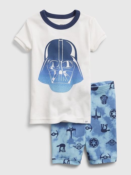 1 of 8 showing, with the color new off white of product babyGap &#124 Star Wars™ Darth Vader 100% Organic Cotton PJ Set