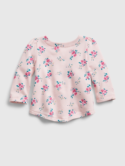 2 of 8 showing, with the color cherry blossom of product Baby Bunny and Floral Outfit Set