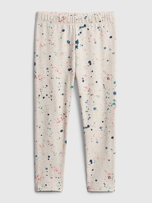 1 of 8 showing, with the color paint splatter of product Toddler Organic Cotton Mix and Match Pull-On Leggings
