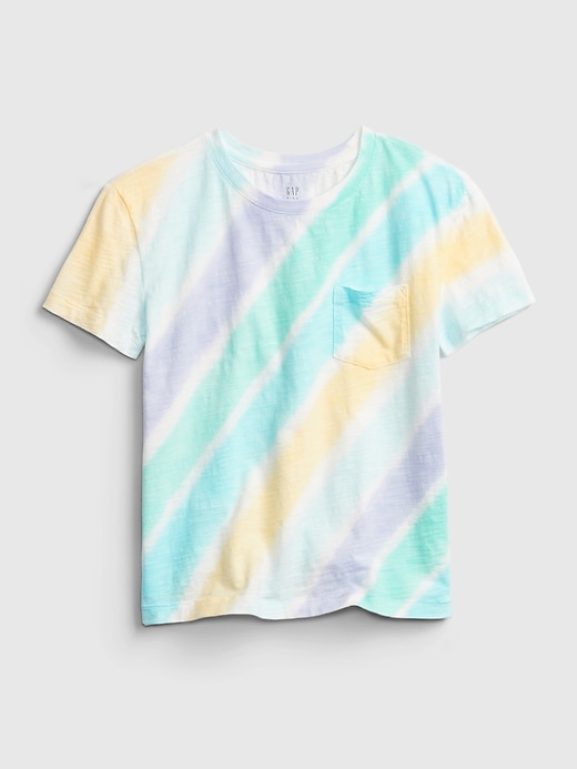 1 of 8 showing, with the color multi tie dye of product Kids Print Pocket T-Shirt