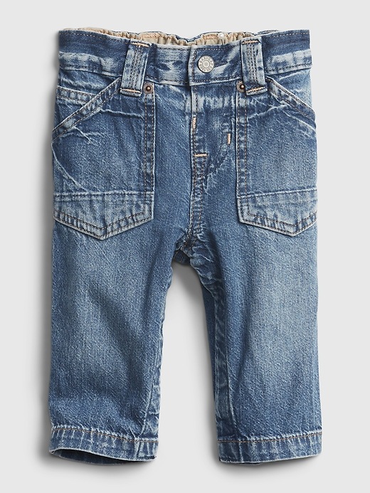 Image number 1 showing, Baby Sailor Pull-On Jeans