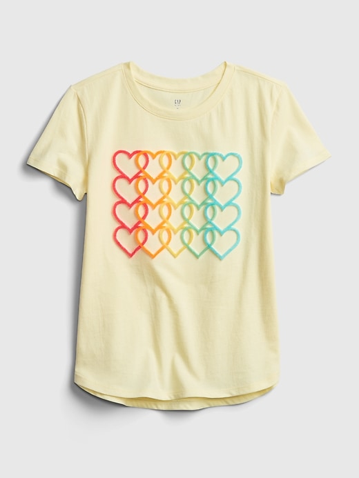 1 of 8 showing, with the color new honeysuckle of product Kids Interactive Graphic T-Shirt