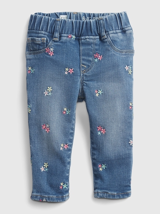 Image number 1 showing, Baby Floral Pull-On Jeggings with Stretch