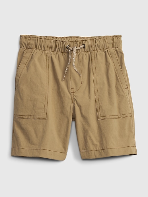 1 of 8 showing, with the color new british khaki of product Toddler Hybrid Pull-On Shorts with QuickDry