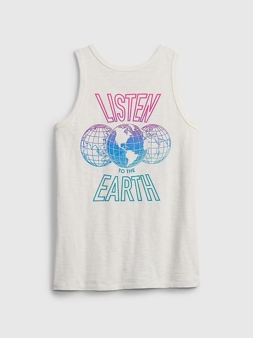 2 of 8 showing, with the color new off white of product Kids Graphic Tank Top