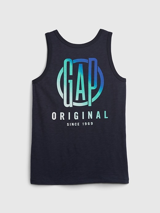 2 of 8 showing, with the color blue of product Kids Graphic Tank Top
