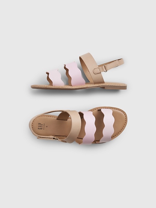 View large product image 1 of 1. Kids Scalloped Sandals