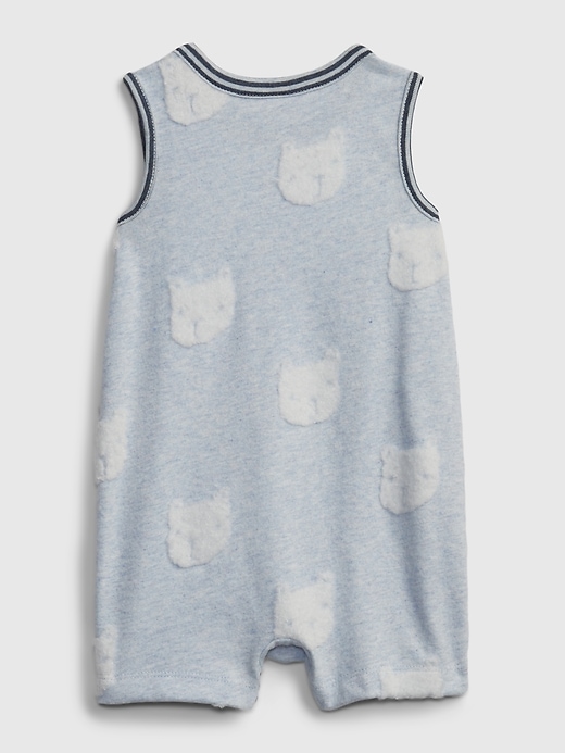 2 of 8 showing, with the color blue heather of product Baby Shorty One-Piece
