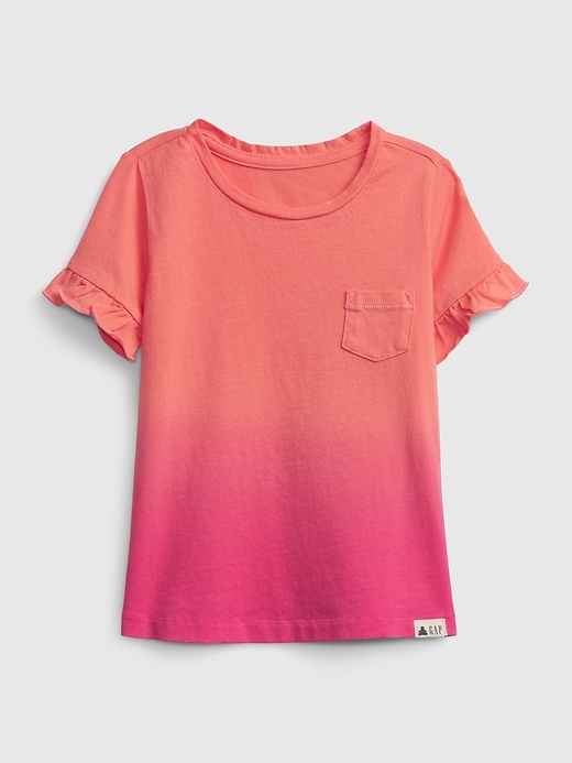 View large product image 1 of 1. Toddler 100% Organic Cotton Ruffle T-Shirt