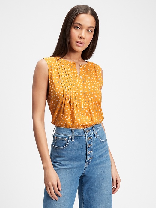 Gap Pintuck Sleeveless Top