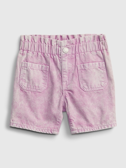 1 of 8 showing, with the color purple rose of product Toddler Just Like Mom Denim Shorts with Washwell™