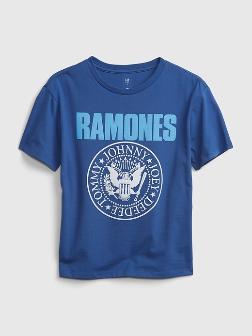 2 of 8 showing, with the color atlas blue of product Teen &#124 Ramones Graphic Recycled Polyester T-Shirt