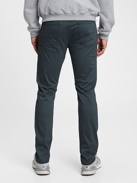 2 of 8 showing, with the color tapestry teal green of product Soft Wear Skinny Jeans With Washwell™