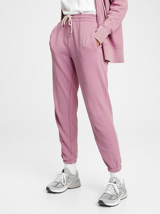 1 of 8 showing, with the color pink mauve of product Vintage Soft Classic Joggers