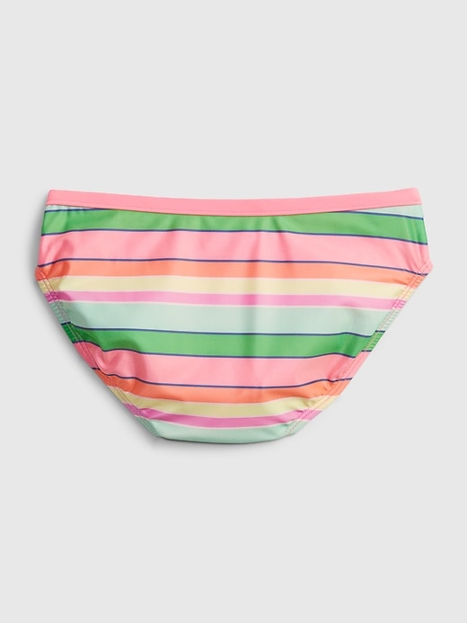 2 of 8 showing, with the color multi stripe of product Kids Recycled Stripe Swim Bikini Bottoms