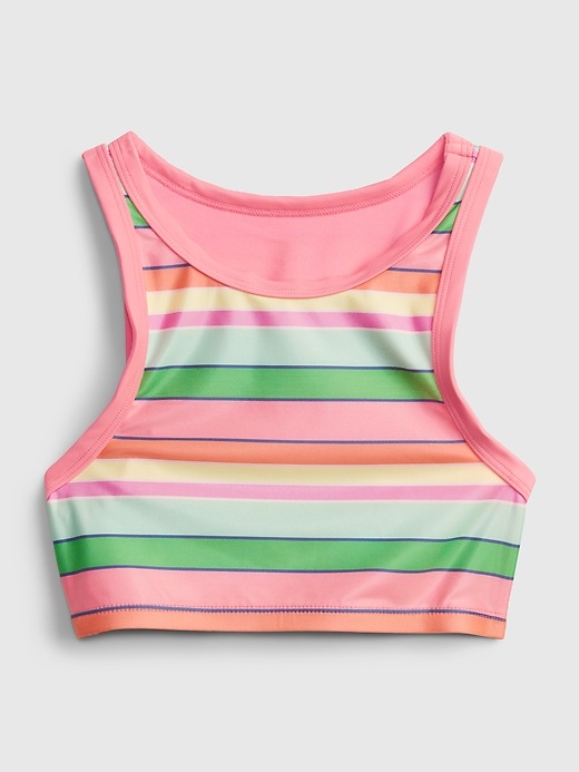 Image number 1 showing, Kids Recycled Stripe Swim Tankini Top