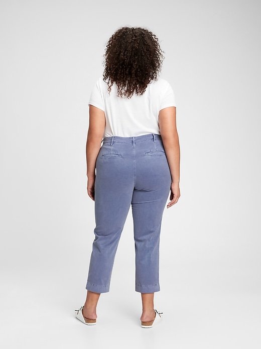 High Rise Straight Khakis Gap