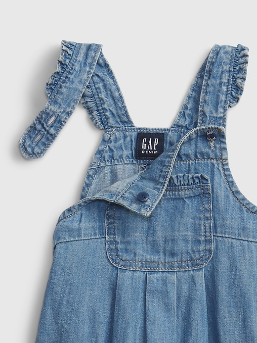 Image number 3 showing, Baby Denim Bubble One-Piece