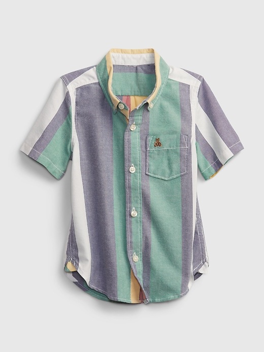 1 of 8 showing, with the color stripe of product Toddler Stripe Oxford Shirt