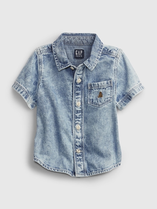 1 of 8 showing, with the color medium wash of product Baby Denim Tumble Shirt