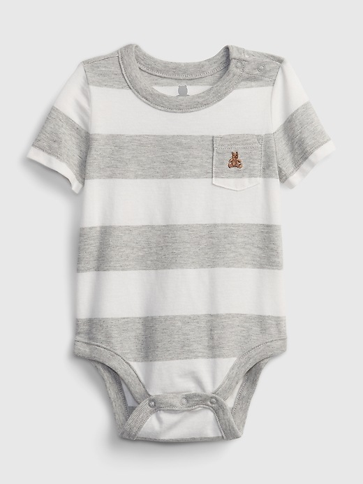 Image number 4 showing, Baby 100% Organic Cotton Mix and Match Stripe Bodysuit