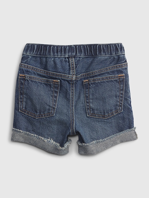 Image number 2 showing, Baby Destructed Pull-On Denim Shorts