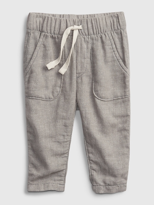 Image number 1 showing, Baby Pull-On Linen Pants