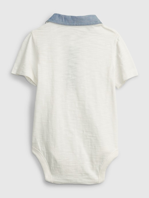 Image number 2 showing, Baby Polo Bodysuit
