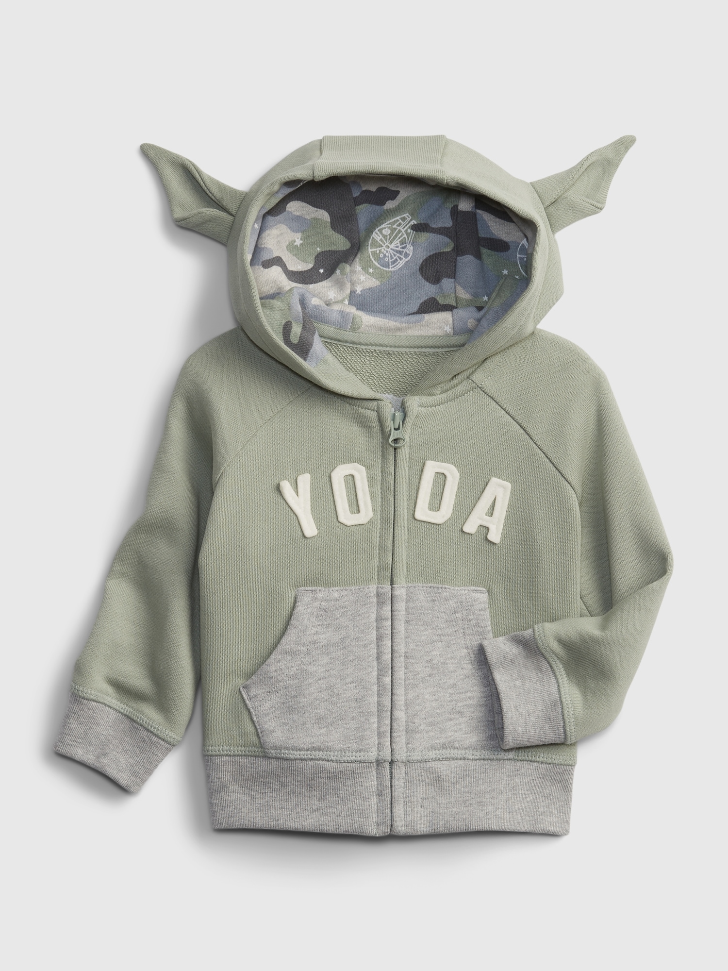 Baby Starwars Yoda Hoodie by Gap Desert Sage Size 3-6 M