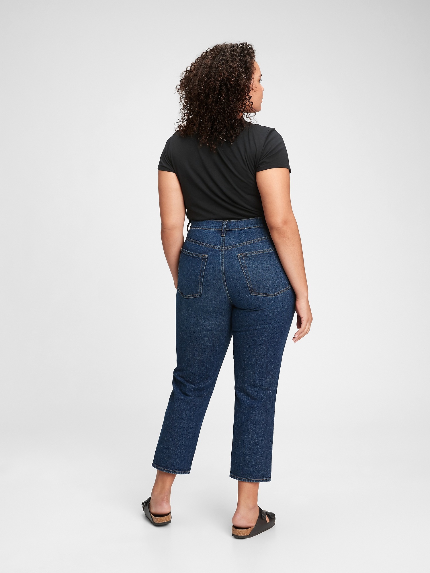 High Rise Cheeky Straight Jeans With Washwell™ | Gap
