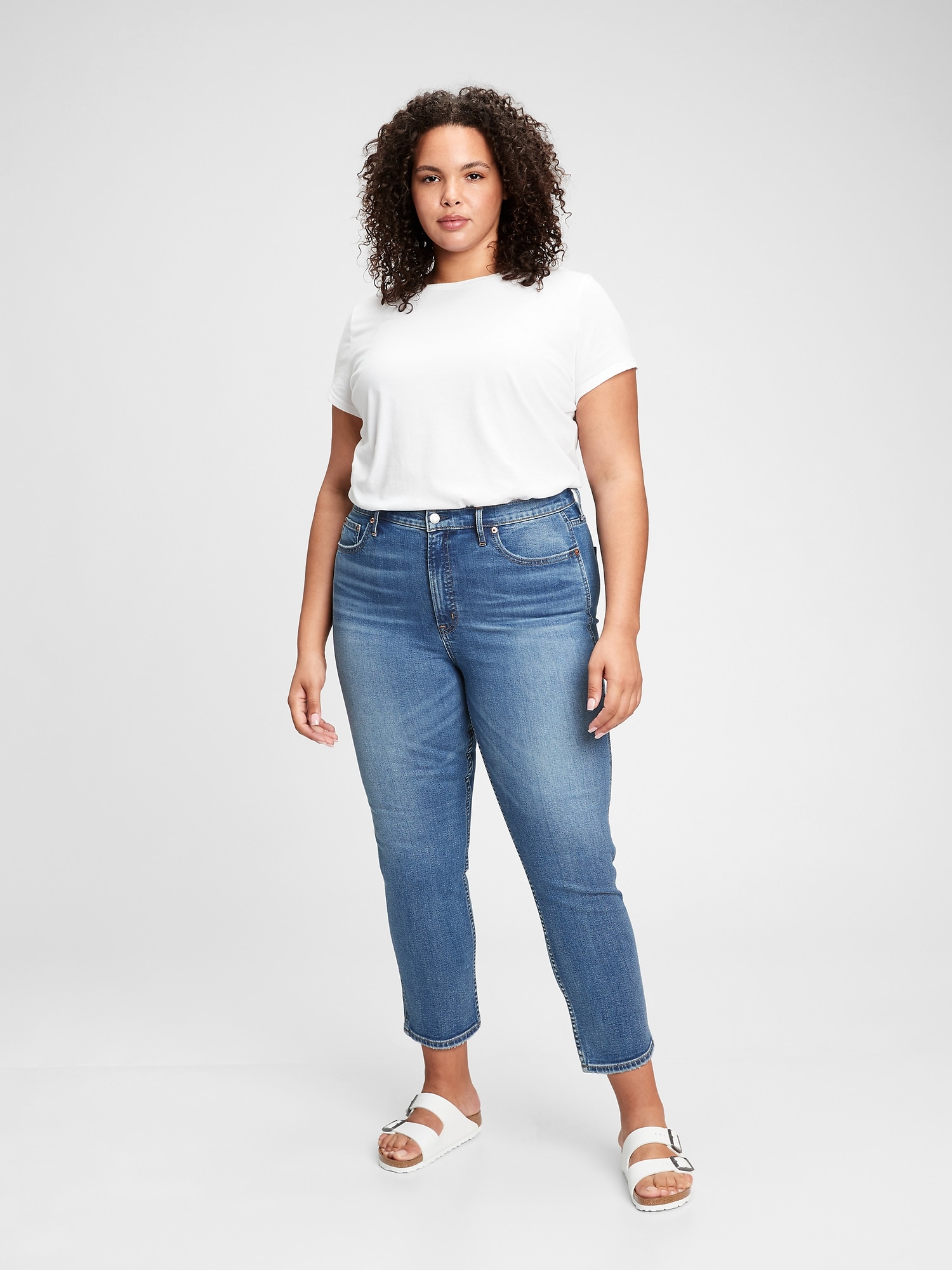 High Rise Cigarette Jeans with Secret Smoothing Pockets | Gap