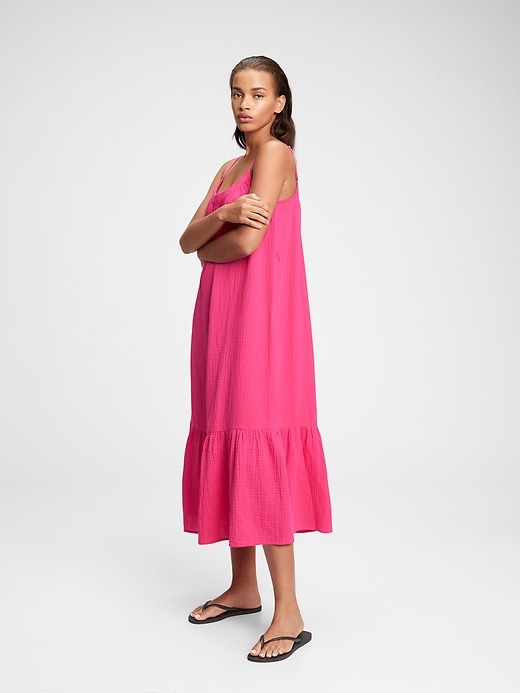 View large product image 1 of 1. Gauze Cami Midi Dress