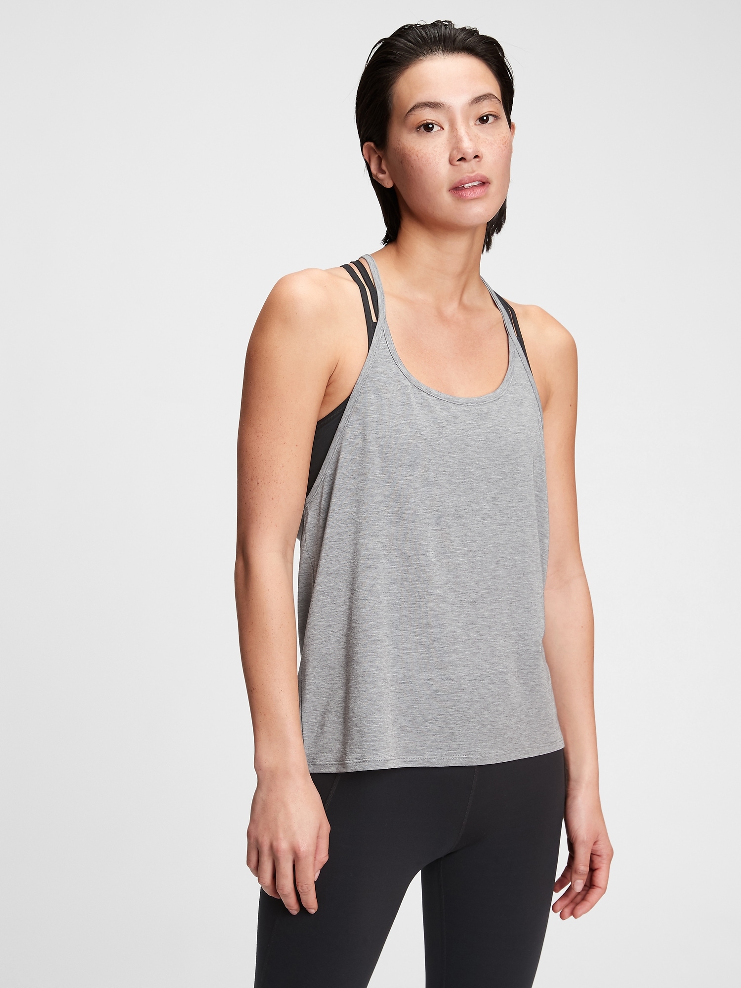 GapFit Breathe Relaxed Racerback Tank Top Gap