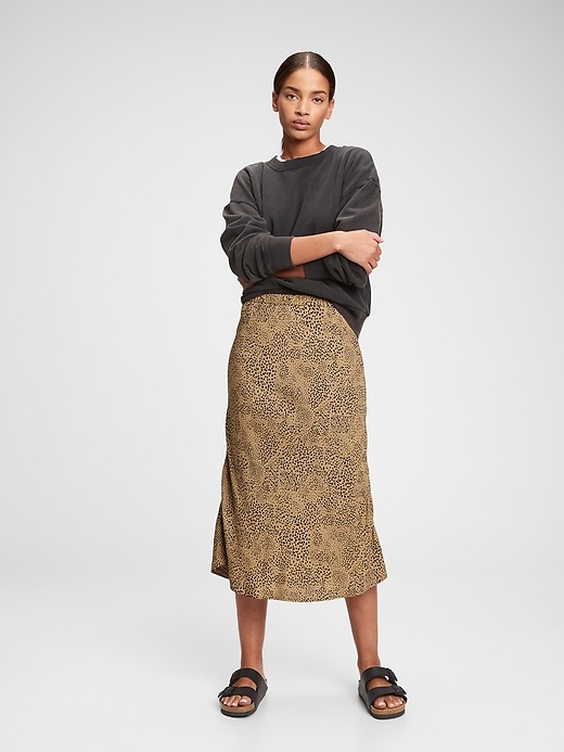 LENZING™ ECOVERO™ Print Midi Skirt