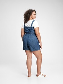 View large product image 6 of 7. Apron Denim Romper with Washwell&#153