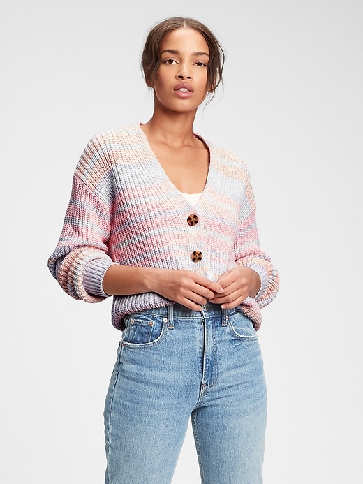 Image number 1 showing, Button-Front Cardigan