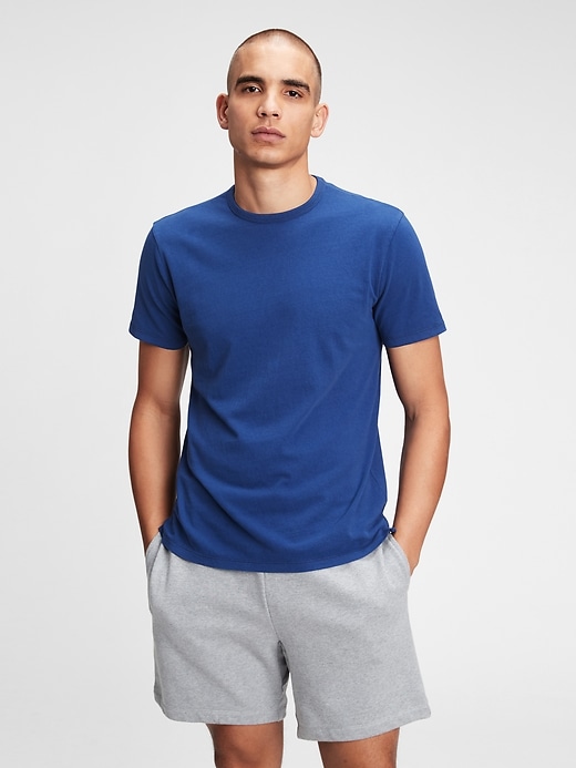 1 of 8 showing, with the color deep cobalt blue of product Slub T-Shirt