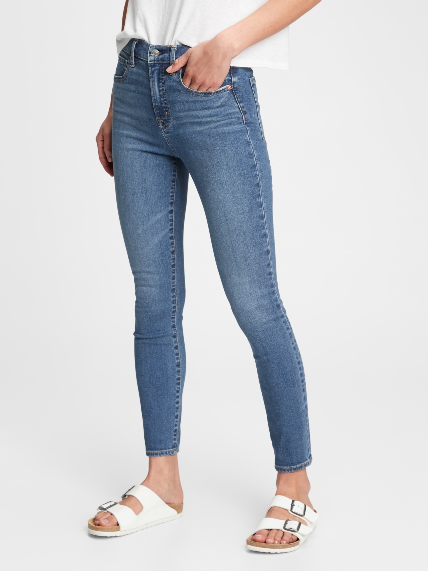 High Rise True Skinny Jeans with Secret Smoothing Pockets | Gap