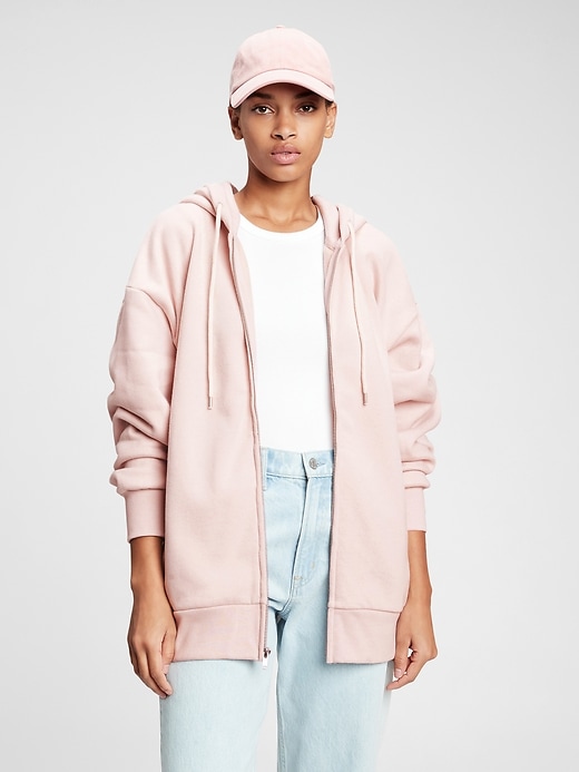 1 of 8 showing, with the color dull rose pink of product Vintage Soft Oversized Hoodie