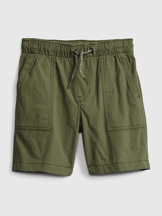 1 of 8 showing, with the color army jacket green of product Toddler Hybrid Pull-On Shorts with QuickDry