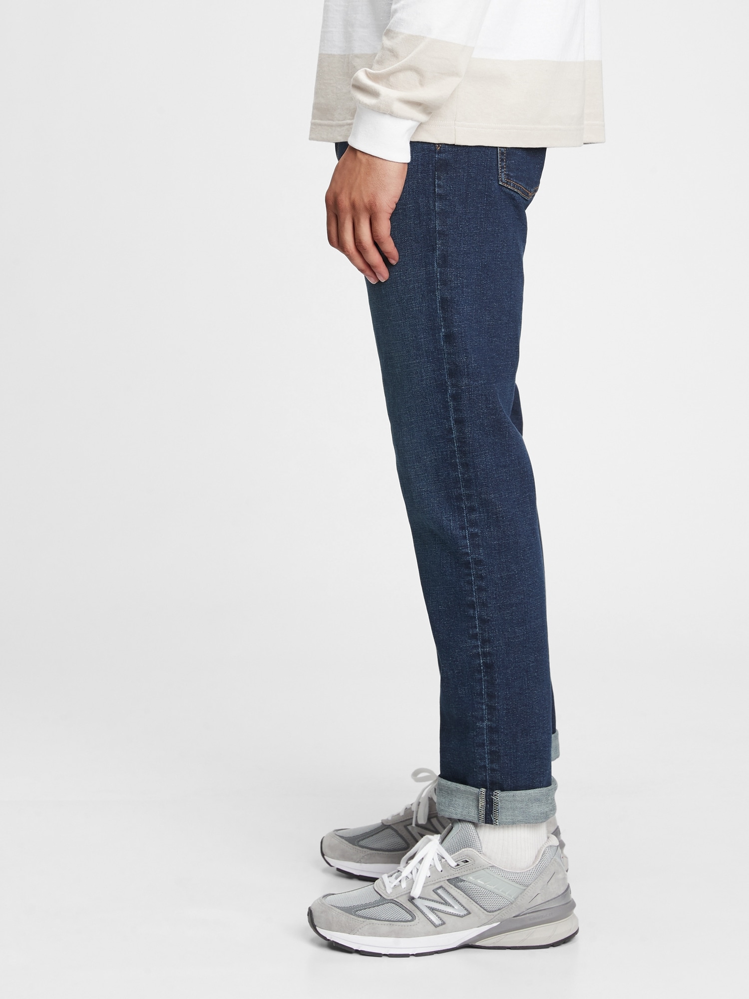 Gap Straight Jeans in GapFlex blue. 1