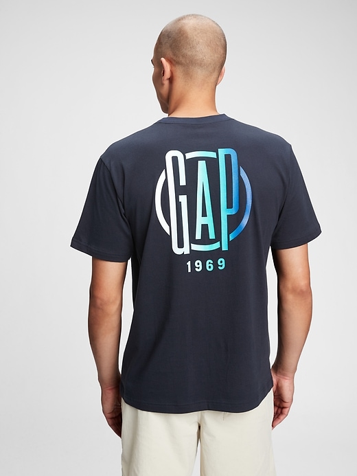2 of 8 showing, with the color blue night sky of product Gap Logo T-Shirt