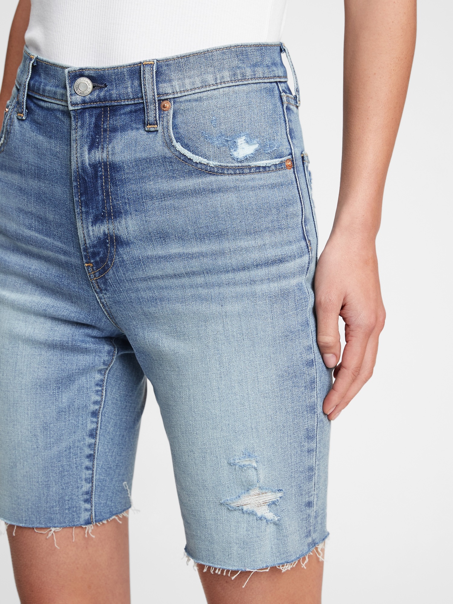 gap bermuda jean shorts